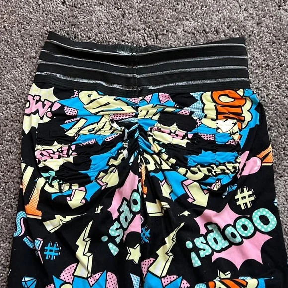 Colorful Graphic Print Women's Pants - Picture 3 of 3